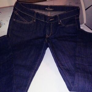 Old Navy Women's Dark Blue Straight Leg Jeans